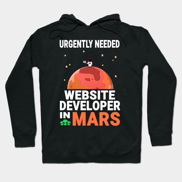 Web Developer Mars Lover Red Planet Design Quote Hoodie by jeric020290